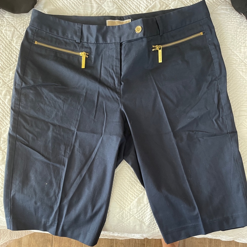 Navy Blue Dress Shorts